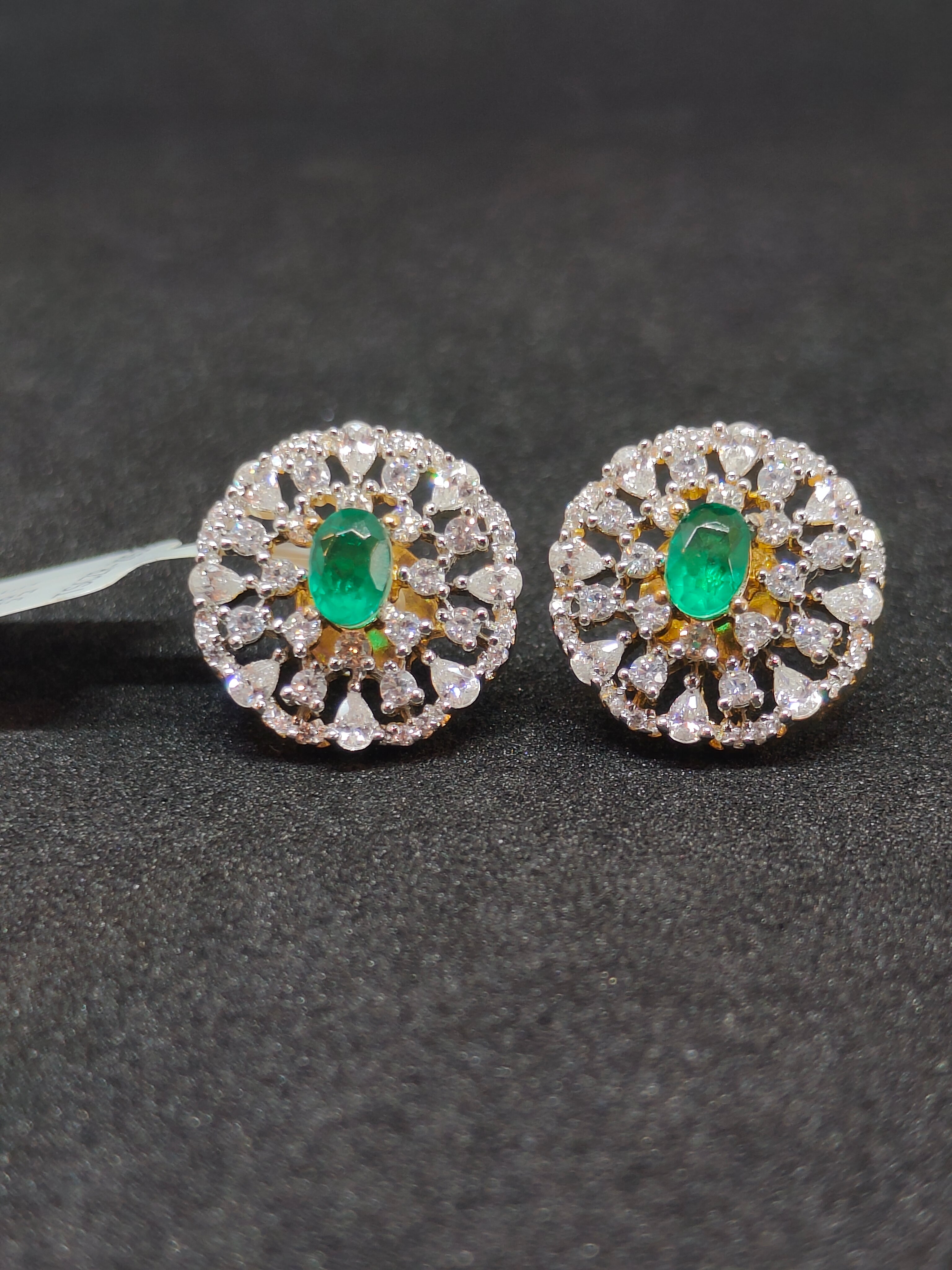 Green CZ Studs