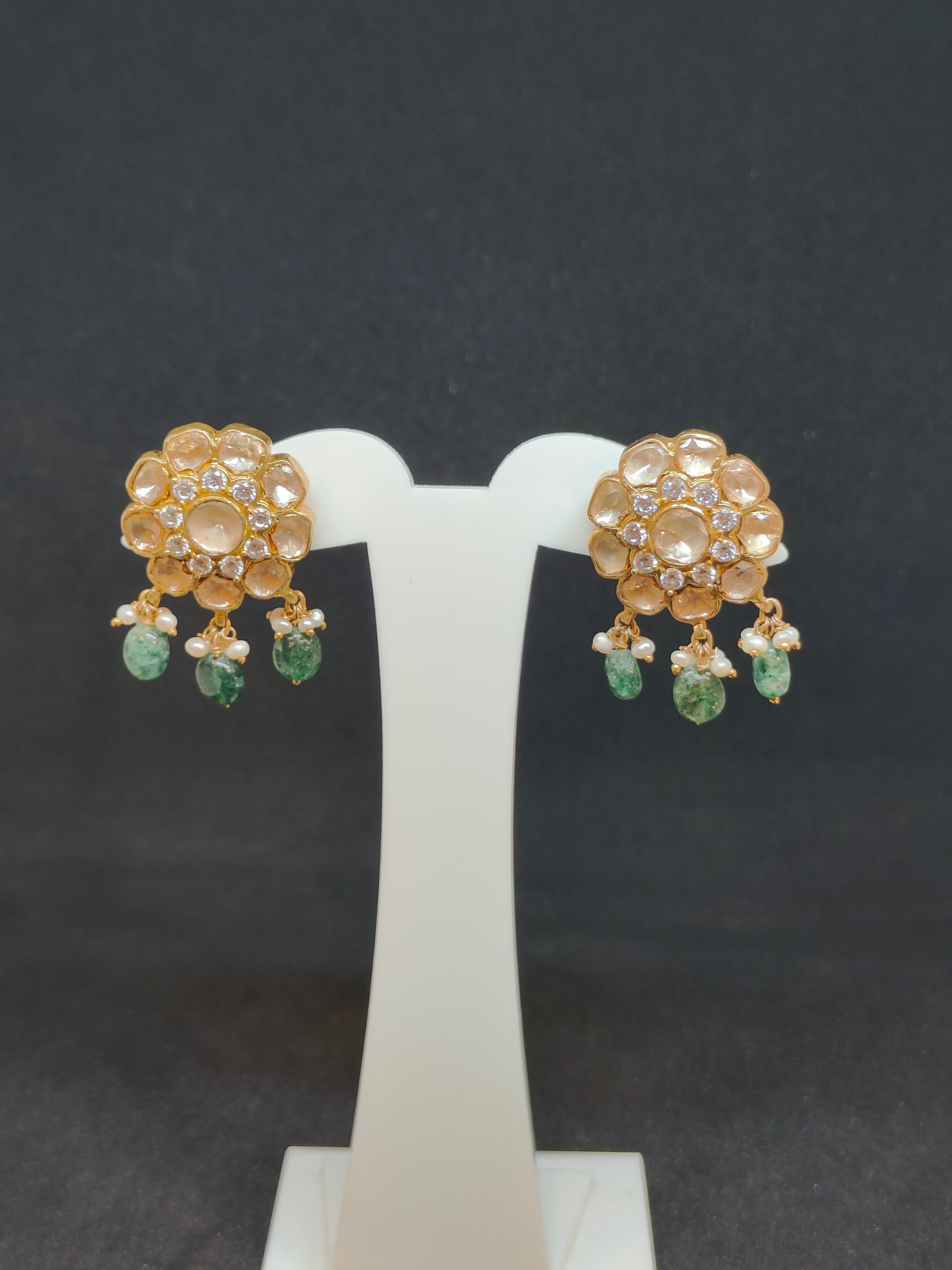 Floral Mozanite Studs