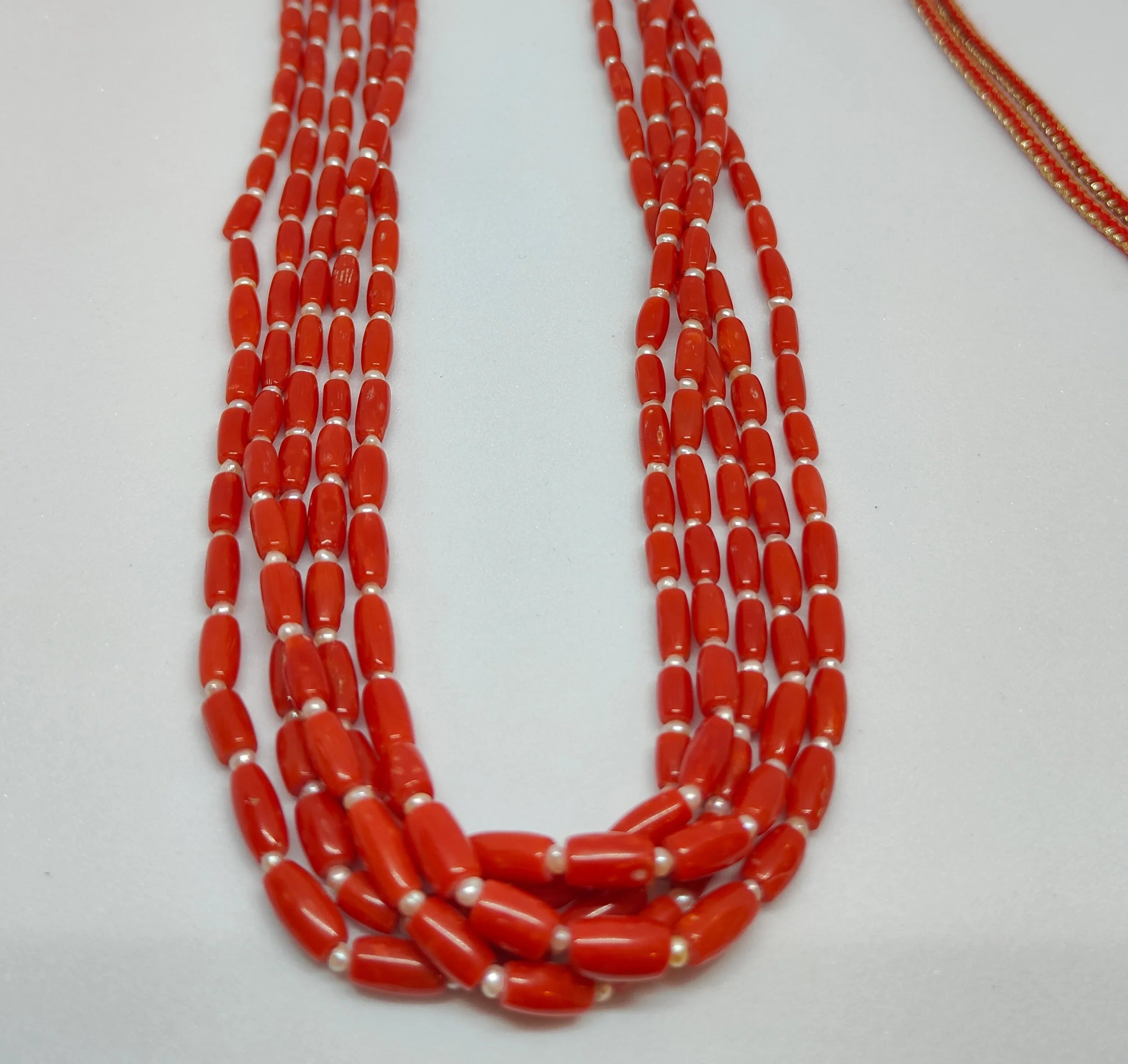 5 Lines Precious Pipe Coral Beads 