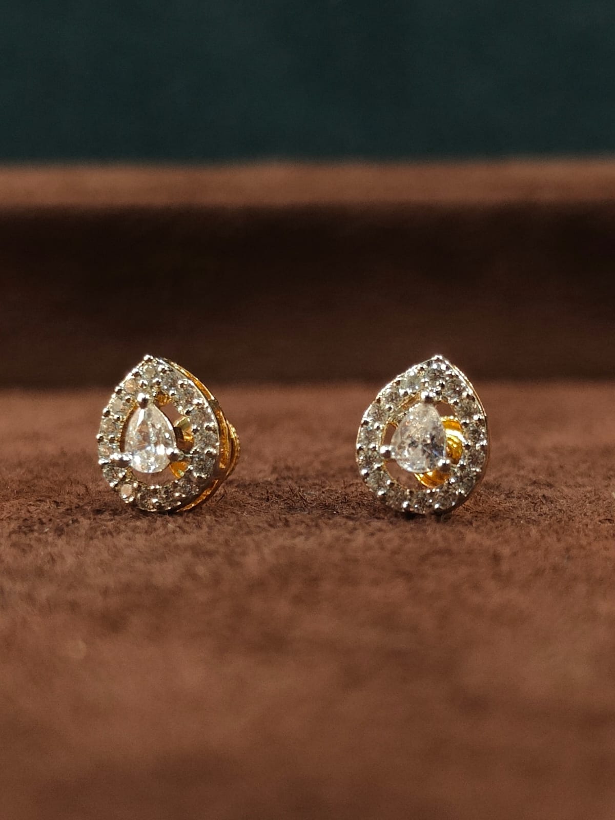 Pear CZ Studs thumbnail 2