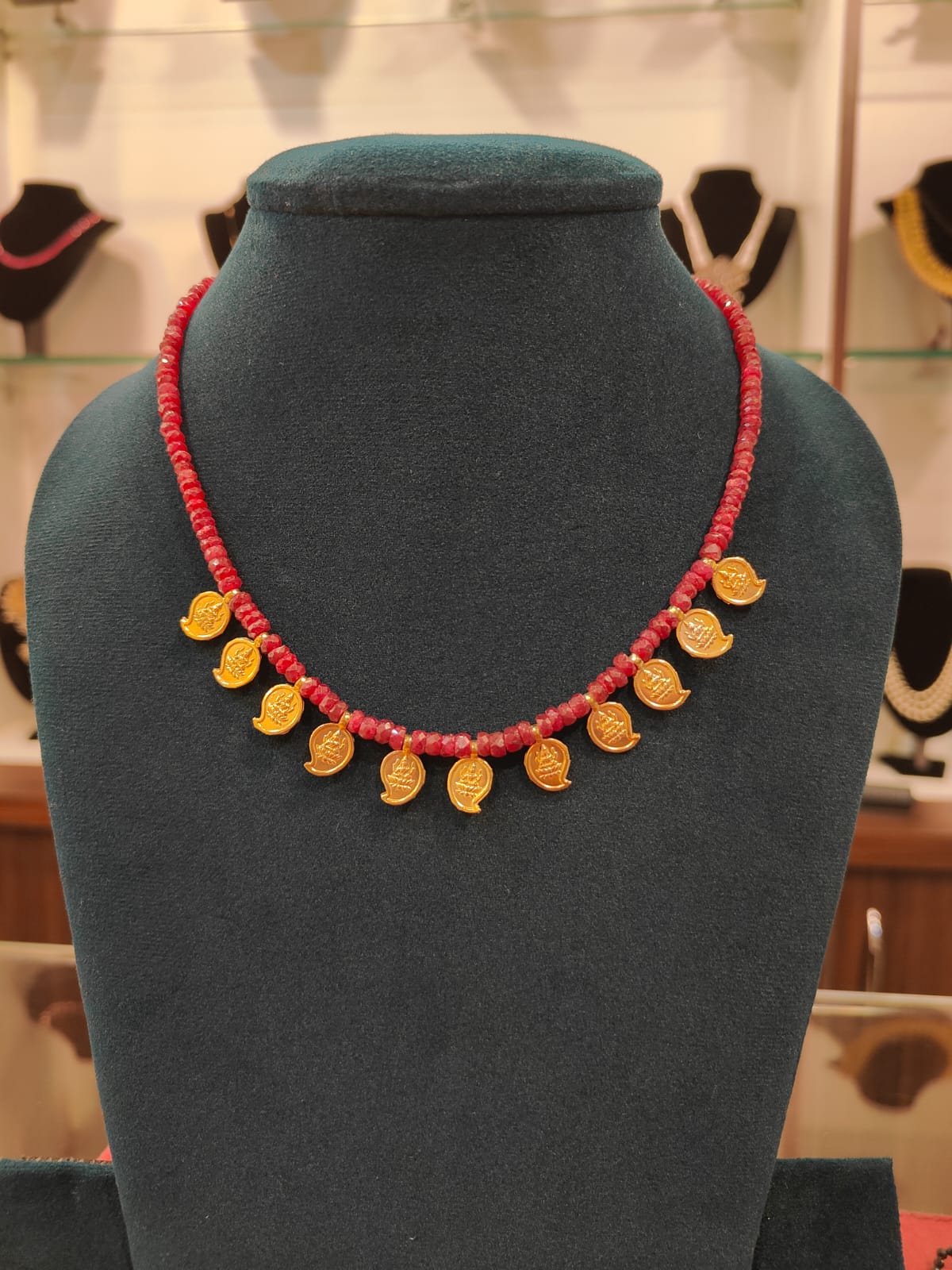 Ruby Beads With Mango Shape Kasulu view 1