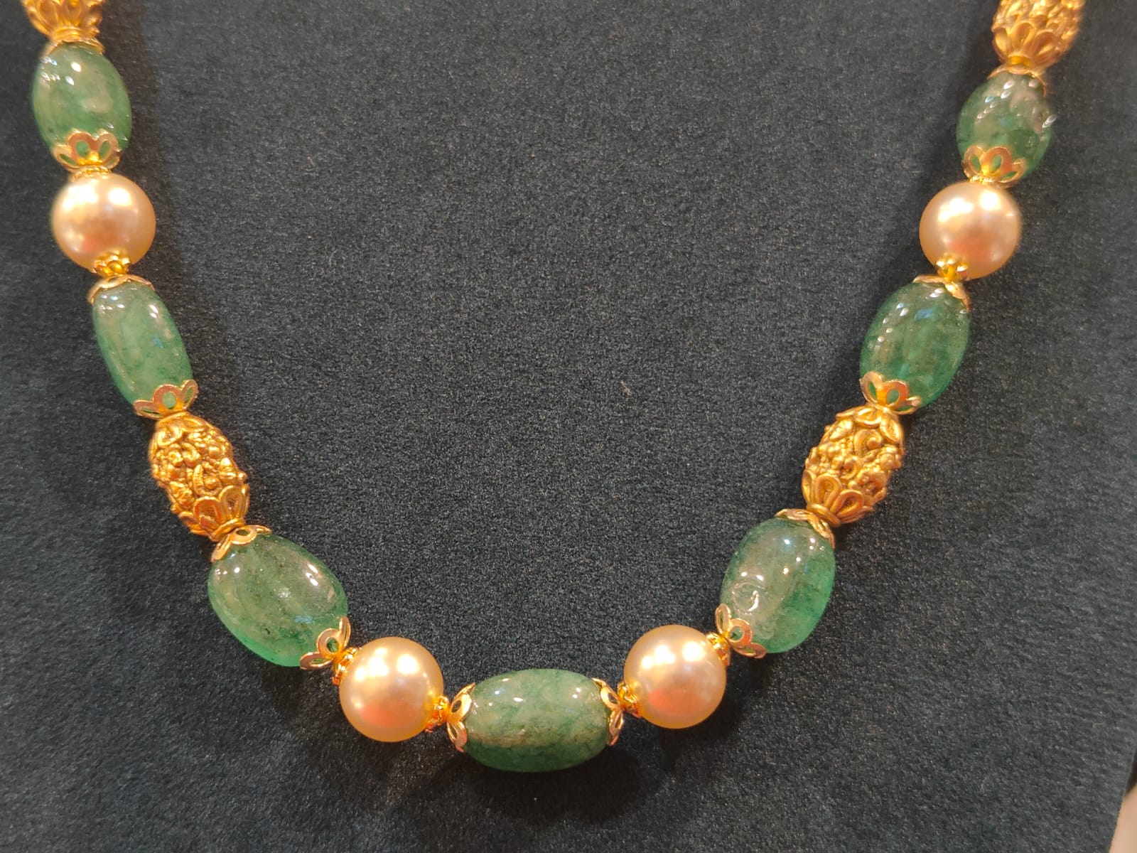Green Beads With Nakshi Balls  thumbnail 2