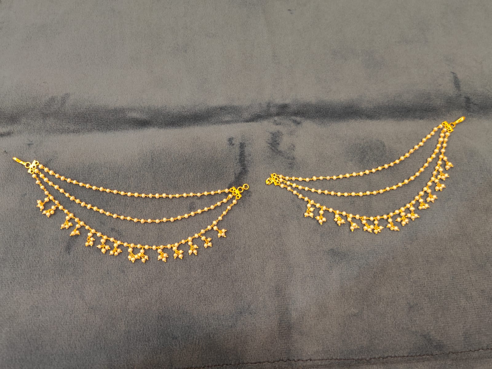 Natural Round Pearl Champa swaralu view 1