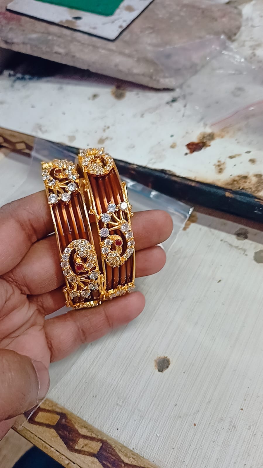 3 Lines Real Coral Beads  thumbnail 2