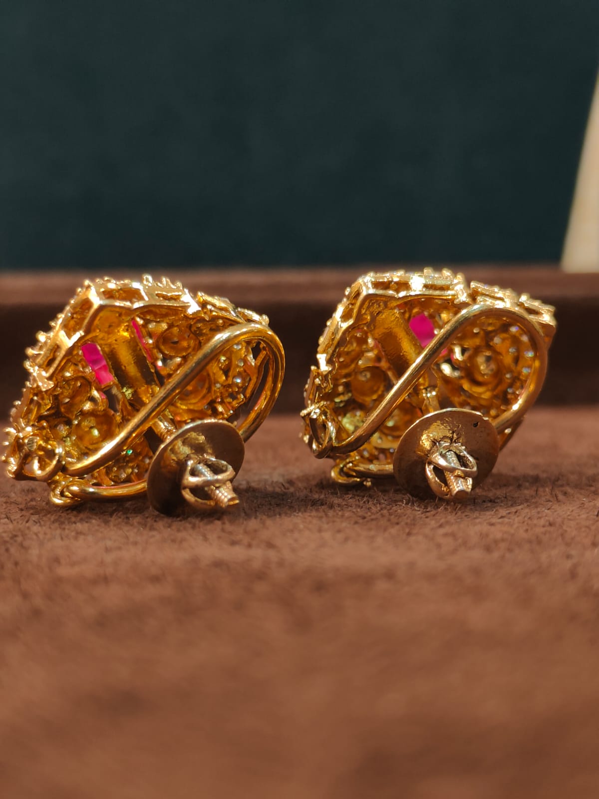 Victorian Ruby Square Studs thumbnail 4